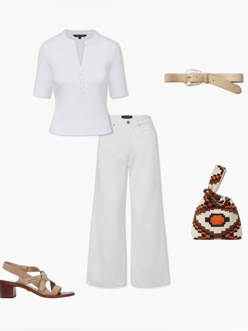 Veronica Beard Taylor Cropped Wide-Leg Jean in White Raw Hem - Picture 13 of 14